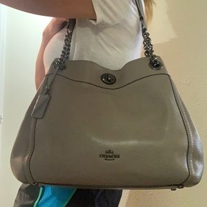 COPY - Coach Edie Turnlock Handbag with Chain